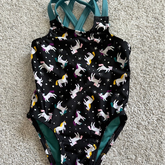 Green and black unicorn swimsuit 12 months - Picture 3 of 3